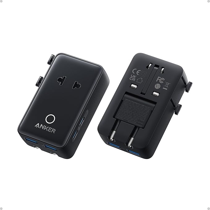 Anker Nano Travel Adapter, 2 USB C Universal Charger, 20W, 1× 2-Pin AC | European Power Plug, Smart Temperature Control, Works in 200+ Countries, Not a Voltage Converter, Travel Essentials(1-Pack) by Unknown