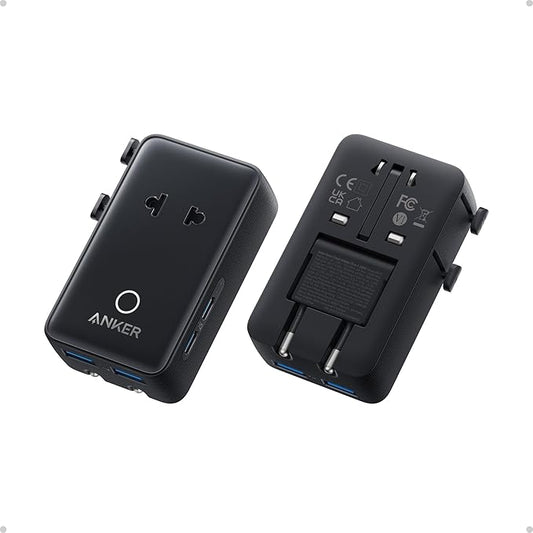 Anker Nano Travel Adapter, 2 USB C Universal Charger, 20W, 1× 2-Pin AC | European Power Plug, Smart Temperature Control, Works in 200+ Countries, Not a Voltage Converter, Travel Essentials(1-Pack) by Unknown
