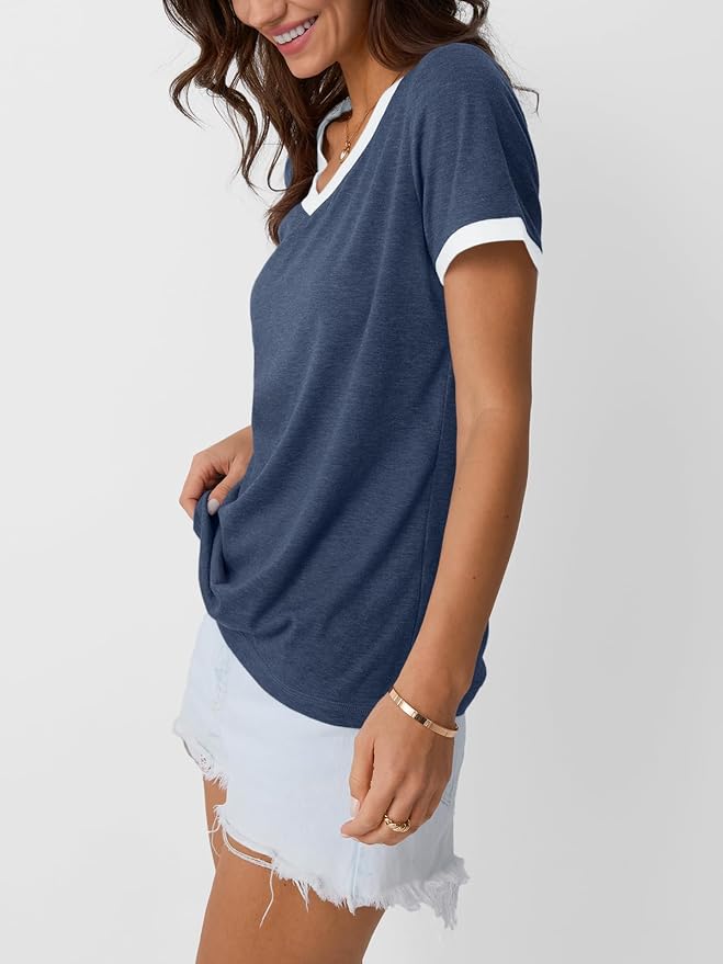 AUTOMET Womens Short Sleeve T-Shirts Summer Tops Casual Soft Tunic V Neck Basic Workout Clothes Spring Fashion Outfits 2026 - Image 4