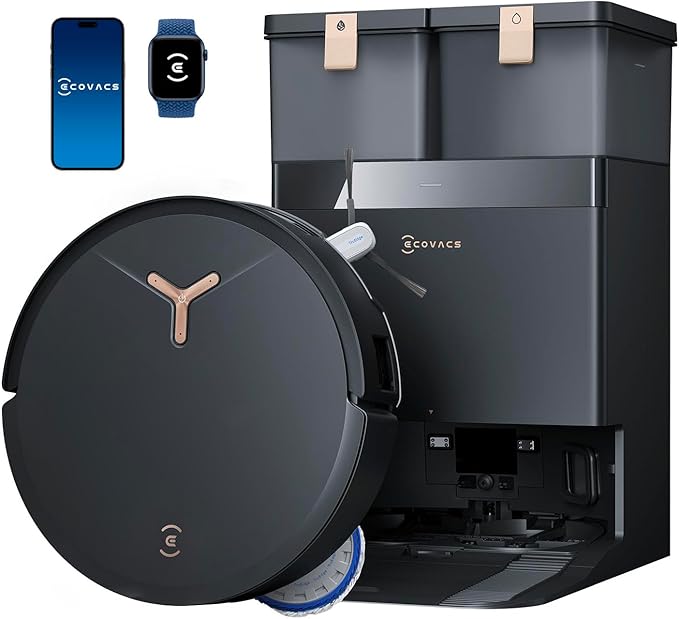 ECOVACS DEEBOT T50 MAX PRO Omni Robot Vacuum and Mop, 18,500Pa Suction, 18mm Auto-Lift, ZeroTangle &TruEdge 2.0, AIVI 3.0 Obstacle Avoidance, Auto Hot Water Mop Wash/Dry/Refill, Self-Emptying by Unknown