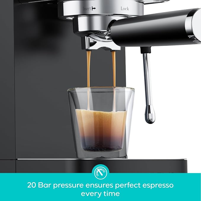 CASABREWS 3700 Essential Espresso Machine, Stainless Steel Espresso Maker | 20-Bar Italian Pump, Powerful Steam Wand, 43.9oz Removable Water Tank, Compact Espresso Maker for Home, Cappuccino & Latte - Image 3