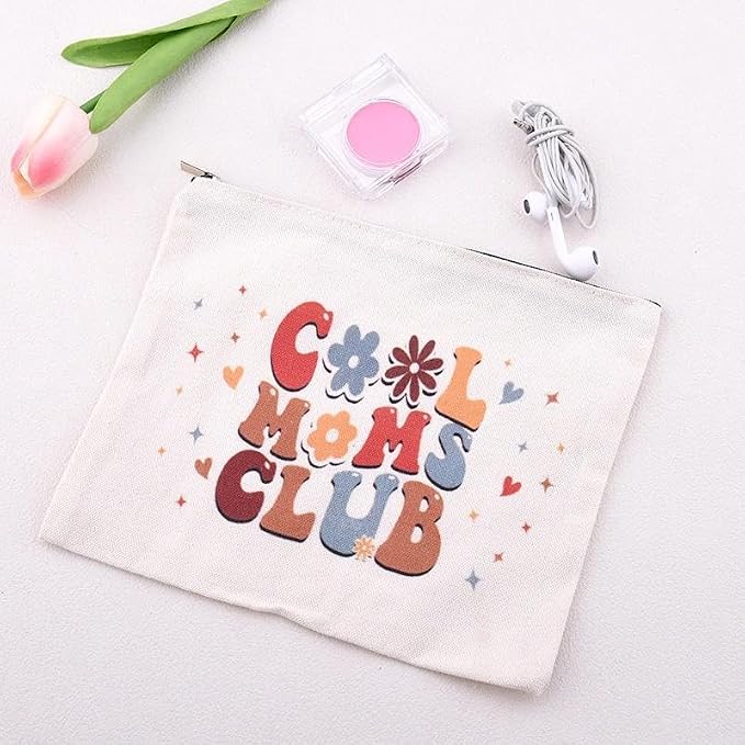 Cool Mom Club Bag Gift Mothers Day Gifts for Mom from Daughter Son New Mom Essentials Must Haves Mother Cosmetic Pouch Mother Travel Makeup Toiletry Bag Mama Christmas Birthday Gift Idea Mommy Present - Image 6