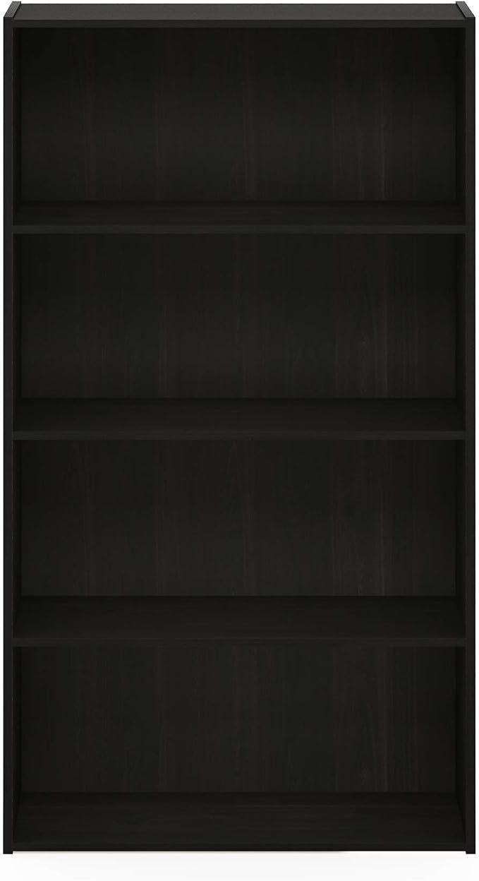 Furinno PASIR Book Shelf, 4-Tier Bookshelf, Bookcase with Open Shelf, 9.4 x 23.6 x 41.7, for Living Room, Bedroom, Home Office, Espresso - Image 8