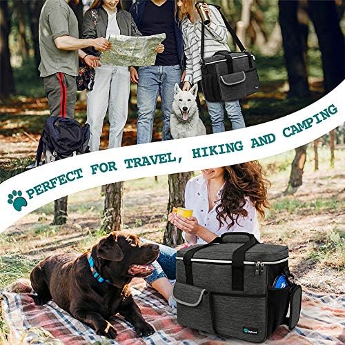 PetAmi Dog Travel Bag Organizer, Pet Supplies Diaper Tote, Dark Gray Medium - Image 6