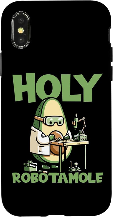 iPhone X/XS Robots Artificial - Ai Robotics Avocado Holy Robotamole Case by Unknown