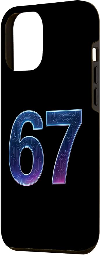 67 Meme Ai Quantum Number 67th Six Seven Tech Digital Future Case for iPhone 12 Pro Max - Image 2