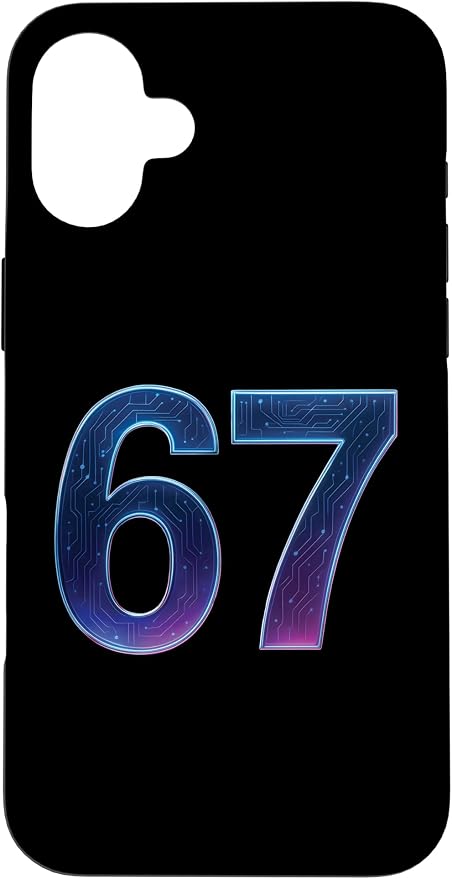 67 Meme Ai Quantum Number 67th Six Seven Tech Digital Future Case for iPhone 16 Plus by Unknown