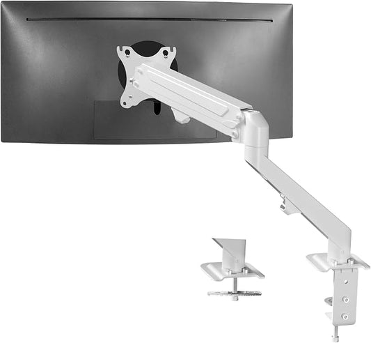 VIVO Heavy Duty Single Monitor Tension Arm for up to 27 inch Screens, Holds 14.3 lbs, Premium Desk Mount Stand, White, STAND-V101OW by Unknown