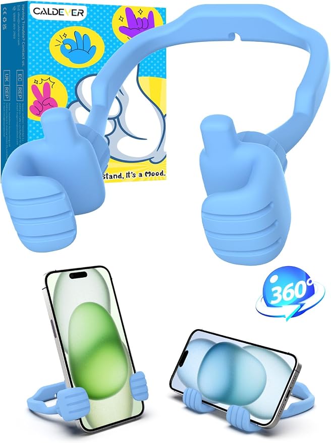 Gifts for Teen Boys Girls Kids: Thumbs Up Lazy Phone Stand Cell Phone Holder Gift for Men Women Adults Funny Gadgets Teenage Dad Father Husband Wife Who Have Everything Stocking Stuffers Cute Things by CALDEVER