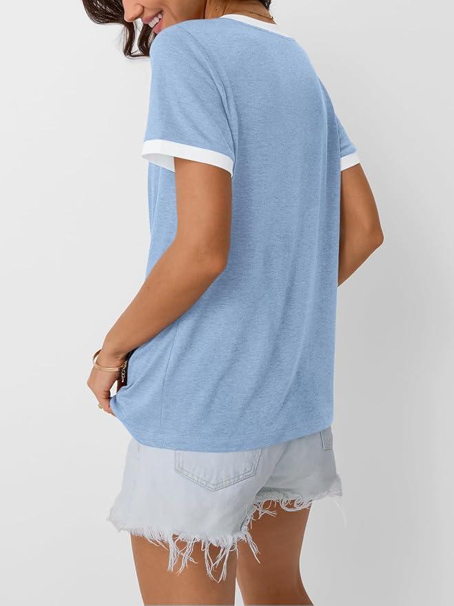 AUTOMET Womens Short Sleeve T-Shirts Summer Tops Casual Soft Tunic V Neck Basic Workout Clothes Spring Fashion Outfits 2026 - Image 3