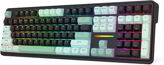Redragon K745 PRO Wireless 108-Key Gasket RGB Gaming Keyboard, 4 Hotkeys | Extra Shortcut Keys, 0-Delay Tri-Mode, Cushioned Noise Dampening for Creamy Thocky Sound, Unfaded PBT Keycaps, PRO Software by REDRAGON