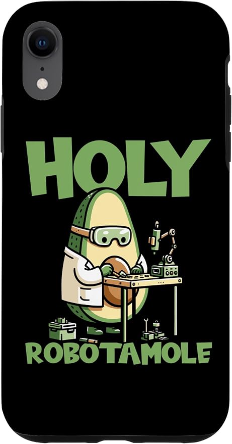 iPhone XR Robots Artificial - Ai Robotics Avocado Holy Robotamole Case by Unknown