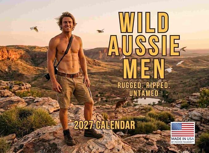 Wild Aussie Men 2027 Calendar by PosterFoundry