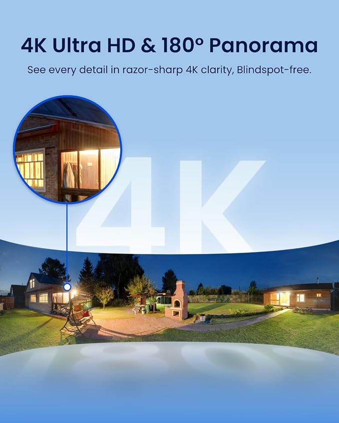 REOLINK 4K 8MP 180° Panoramic Floodlight Camera, Adjustable 3000 Lumens | AI Video Search, Dual-Band Wi-Fi 6, 24/7 Recording, No Monthly Fees, Elite Floodlight WiFi with Plug-in Power Cable - Image 4