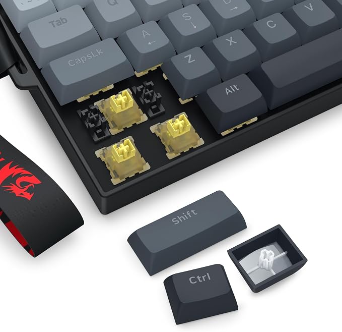 Redragon K617 HE Wired Hall-Effect Rapid Trigger Magnetic Gaming Keyboard | 8K Polling Adjustable Actuation, 61 Keys Design for More Room to Aim, Swap-Ready Socket for Mod, RGB Pro Software Supported - Image 9