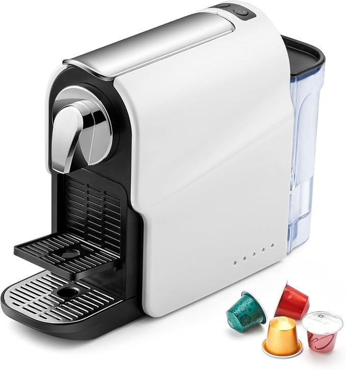 beanglass Espresso Pod Machine for Home, Capsule Coffee Maker for NS Original Pods, 20 Bar High Pressure Pump, 22oz Removable Water Tank, Adjustable Cup Tray, 1350W by EnjoyFreshCoffeeAnytime