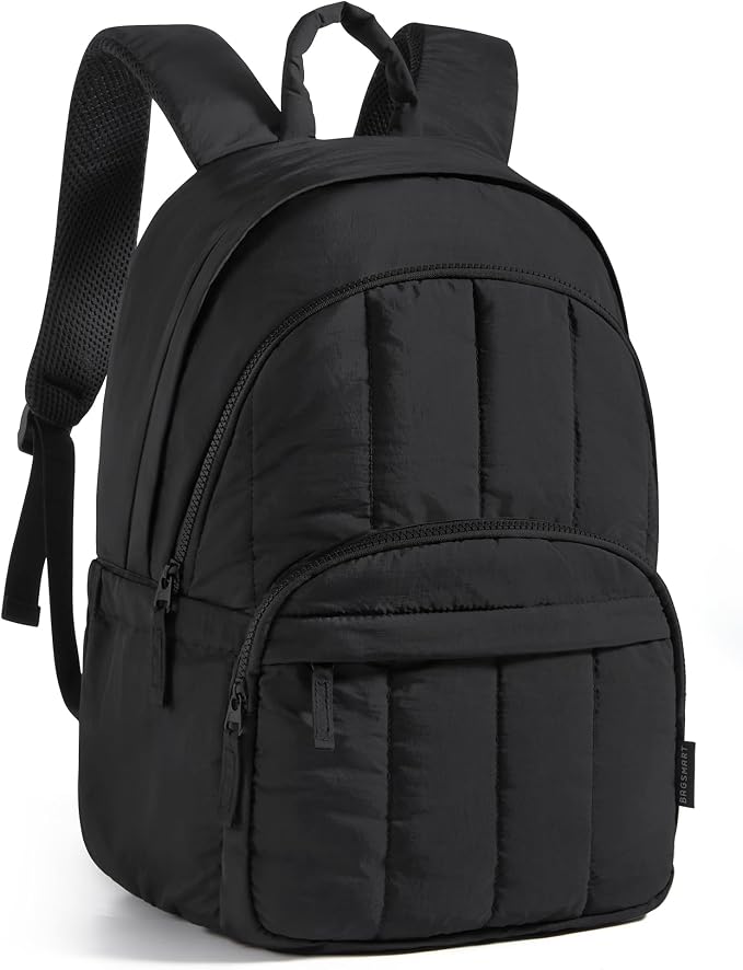 BAGSMART College Laptop Backpack,Cute Travel Backpack for Women,Quilted Computer Bookbag by BAGSMART