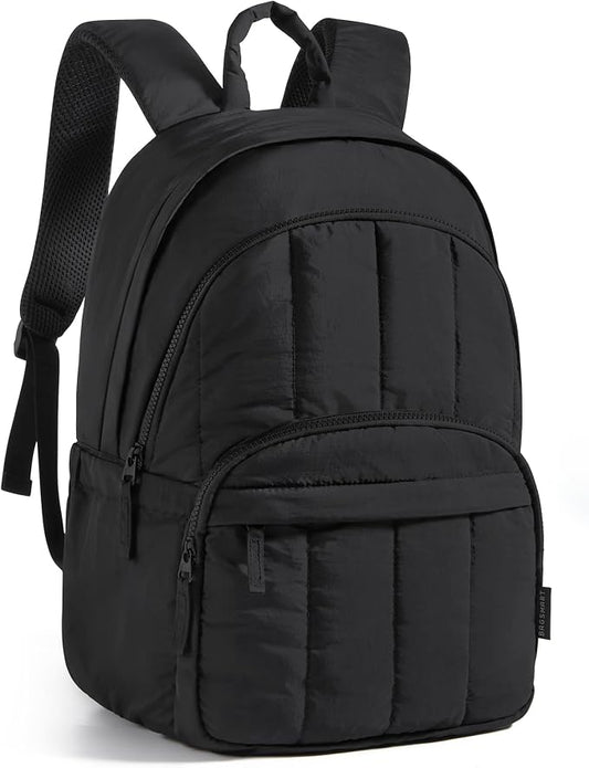 BAGSMART College Laptop Backpack,Cute Travel Backpack for Women,Quilted Computer Bookbag by BAGSMART