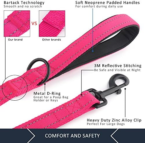 Plutus Pet Double Handle Dog Leash, 4 FT Long, for Medium Large Dogs - Image 4