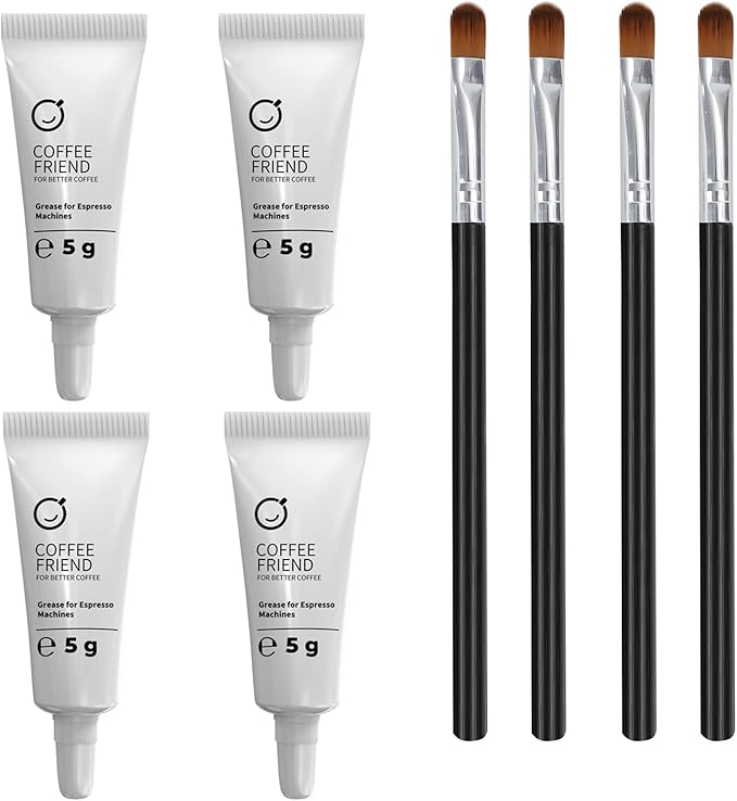 Espresso Machine Grease, Silicone Grease-Coffee machine lubricant 5g Tube fit all Sa eco, Ph illips and Gag gia Expresso Machines, Maintenance Kit for the Care and Maintenance (White4PC) by yianteng