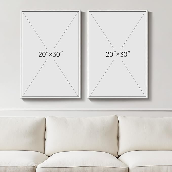 Large White Framed Blue and Gold Abstract Canvas Wall Art, 2 Piece Modern Minimalist Art Prints Paintings Artwork for Walls, Glitter Pictures for Living Room, Dining Room, Bedroom Wall Decor 20x30 In - Image 3