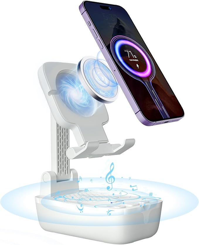 comiso Gifts for Men Women, from Wife,IPX7 Waterproof Cell Phone Stand with Bluetooth Speaker,Anti-Slip Design Shower Phone Speaker with HD Stereo Sound, Compatible for Any Smartphone/Tablet by COMISO