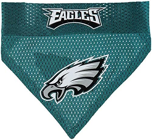 Pets First NFL DOG BANDANA - PHILADELPHIA EAGLES REVERSIBLE PET BANDANA. 2 Sided Sports Bandana with a PREMIUM Embroidery TEAM LOGO, Large/X-Large. - 2 Sizes & 32 NFL Teams available, PHL-3217-L-XL by PETSFIRST
