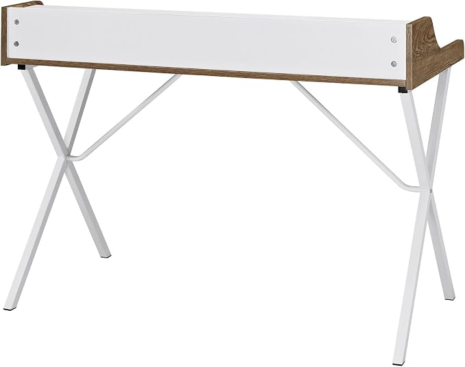 Modway Bin Contemporary Modern Writing Desk With Storage Cubbies in Walnut - Image 5