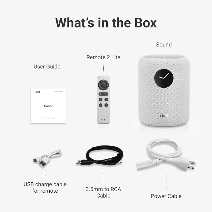 WiiM Sound Smart Speaker with 1.8″ Touch Display, Hi‑Res 24‑bit/192 kHz, AI RoomFit™ Room Correction, 100W Peak, Wi‑Fi 6E/Bluetooth 5.3, Multi‑Room & Stereo Pairing, Remote Included, White - Image 9