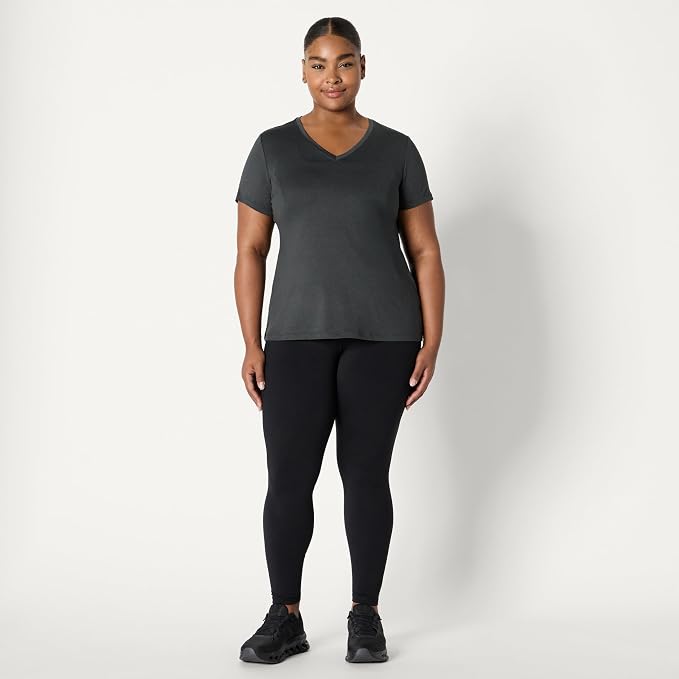Amazon Essentials Women's Active Quick Dry Tech Stretch Short-Sleeve V-Neck T-Shirt (Available in Plus Size), Pack of 2 - Image 7