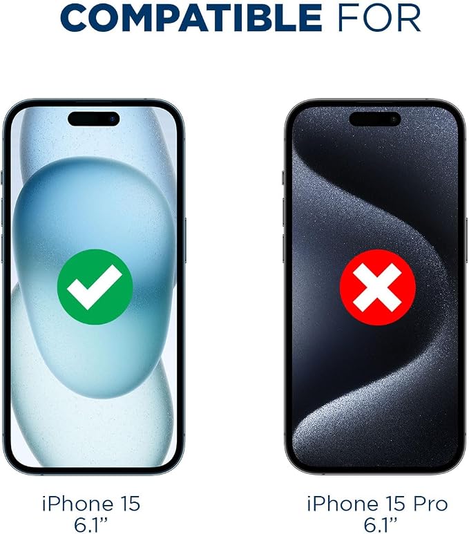 Tech Armor for Apple iPhone 15 Screen Protector Glass 6.1 inch - Ballistic Tempered, Case Friendly, Easy Install, Sensor Protection, HD, 9H Hardness, 3 Pack + Bonus Camera Lens Protectors - Image 2