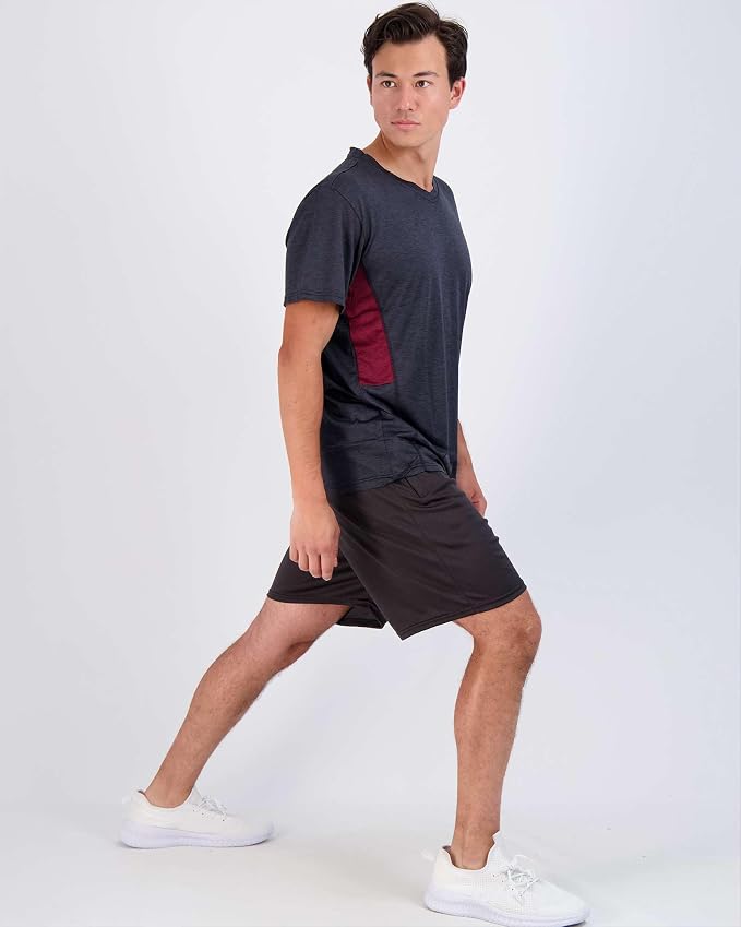 5 Pack Men's Dry Fit V Neck Gym Workout T Shirts Athletic Moisture Wicking | Cooling, Quick Dry, Breathable, Short Sleeve, Exercise, Cycling, Sports, Outdoor, Fitness, Golf, Crossfit, Hiking, Tennis - Image 6