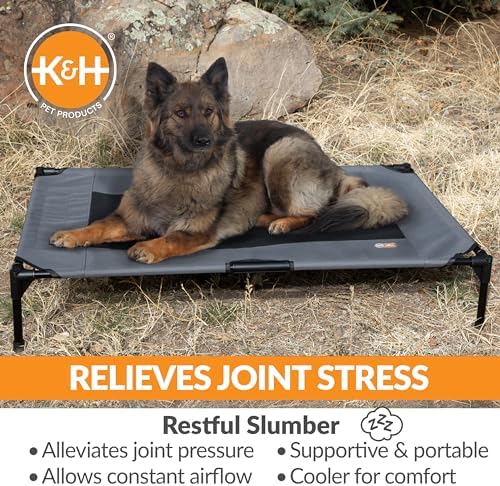 K&H Outdoor Elevated Dog Bed for Large & X-Large Pets, Charcoal, XL 50x32in - Image 5