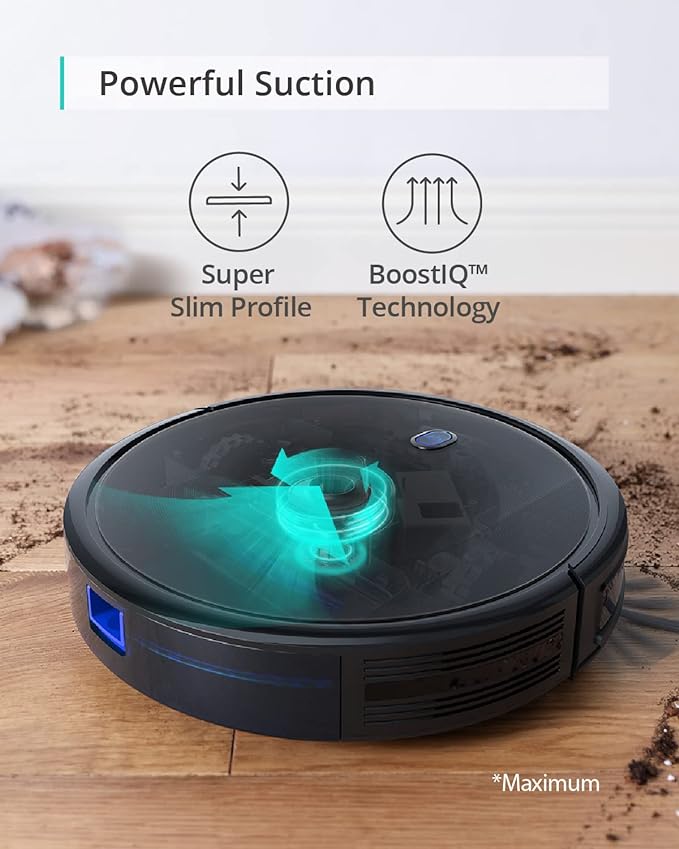 eufy 11S MAX Robot Vacuum Cleaner, Super Thin, Quiet | Self-Charging, Easy to use, Cleans Hard Floors to Medium-Pile Carpets, Black - Image 3