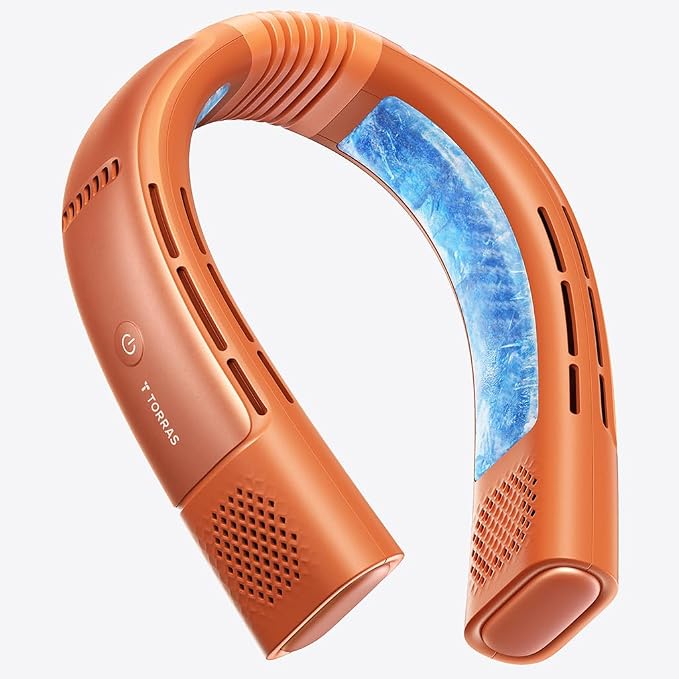 TORRAS COOLiFY 2026 Neck Air Conditioner 2S PRO, Ice-Feel Semiconductor Cooling Neck Cooler & Personal Air Conditioner for Golf,Travel & Music Festival, Premium Gifts for Father Men Women, Orange by Unknown