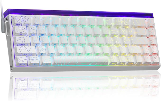 AULA Hero 68 HE 60% Gaming Keyboard Wired, Hall Effect Magnetic Switch Keyboard with 8K Hz Polling Rate, Side Printed PBT Keycaps, RGB Backlit Light Box, Customizable Web Software for PC/Mac Gamers by AULA