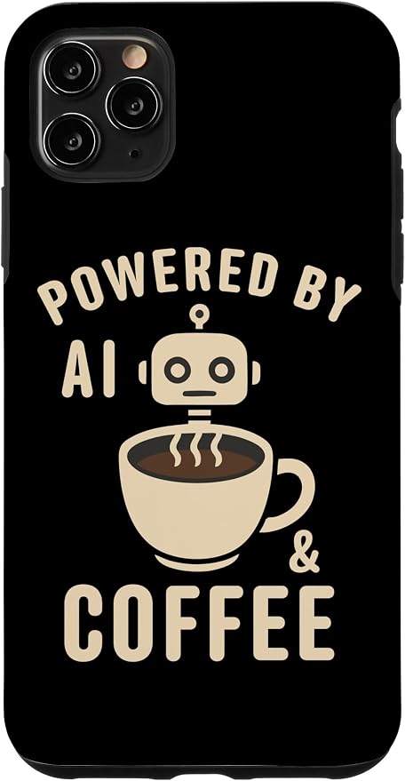 Powered by AI and Coffee Robot Case for iPhone 11 Pro Max by Unknown
