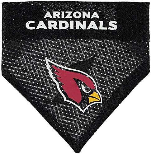 NFL DOG BANDANA - ARIZONA CARDINALS REVERSIBLE PET BANDANA. 2 Sided Sports Bandana with a PREMIUM Embroidery TEAM LOGO, Small/Medium. - 2 Sizes & 32 NFL Teams available - Image 2