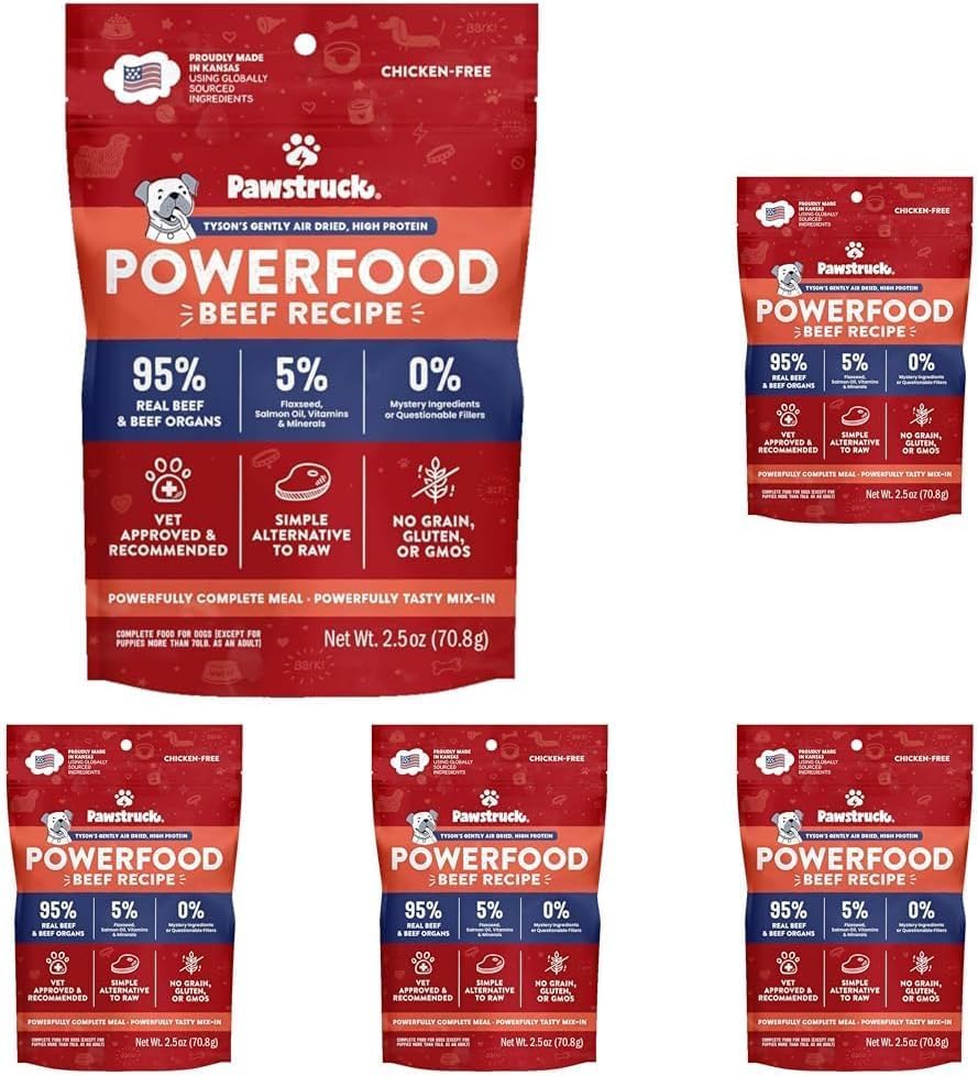 Pawstruck Air Dried Dog Food Beef Recipe Vet Recommended Made in USA 12.5oz by Pawstruck
