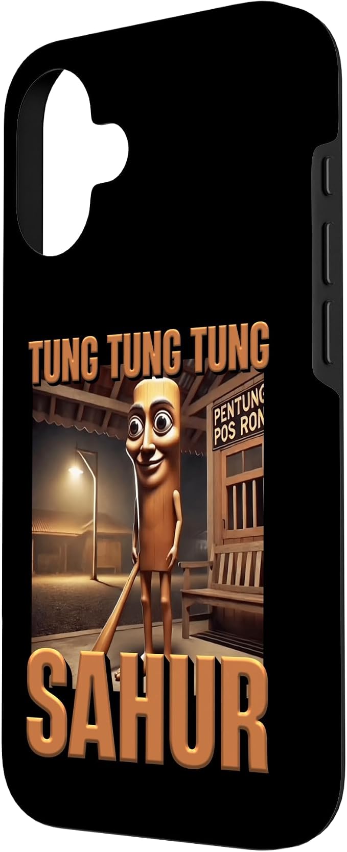 Internet Hilarious Meme AI Character Tung Tung Tung Sahur Case for iPhone 16 - Image 2