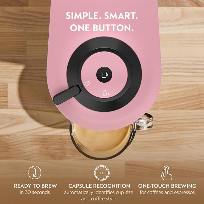Nespresso Vertuo Pop+ Coffee Machine with Milk Frother, Candy Pink | Coffee and espresso maker by De'Longhi with compact design. Aeroccino3 frother bundle for hot or cold foam drinks at home. - Image 2
