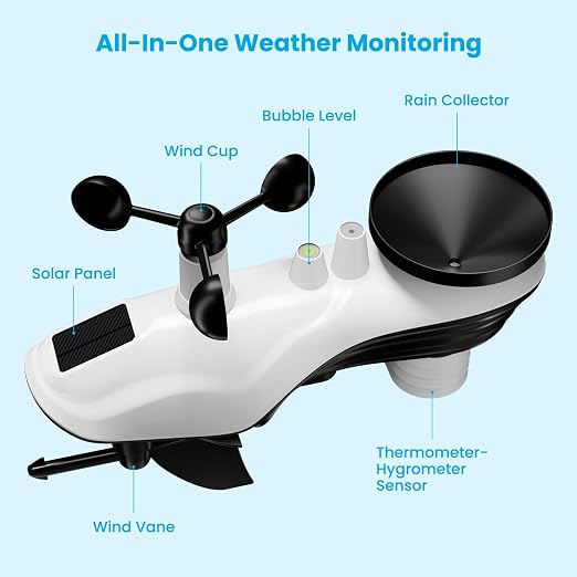 WiFi Smart Weather Station with Weatherseed® AI 24H/7D Accurate Forecast, Wireless Indoor Outdoor Sensor, 2-Year Data Storage, No Display, 2.4GHz WiFi Only - Image 6