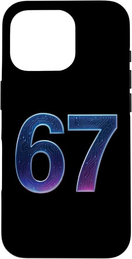 67 Meme Ai Quantum Number 67th Six Seven Tech Digital Future Case for iPhone 16 Pro by Unknown