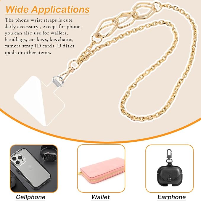 Phone Crossbody Lanyard Strap, Durable Metal Cell Chain, Universal Lanyard With Tether Tab, Detachable Strap Compatible With Most Phone Bags and Purses - Image 4