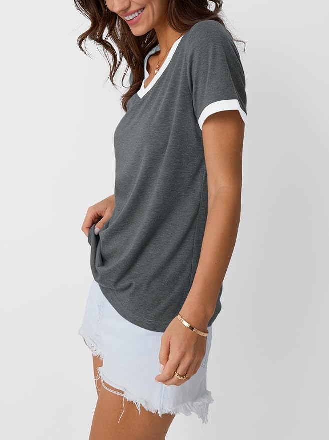 AUTOMET Womens Short Sleeve T-Shirts Summer Tops Casual Soft Tunic V Neck Basic Workout Clothes Spring Fashion Outfits 2026 - Image 4