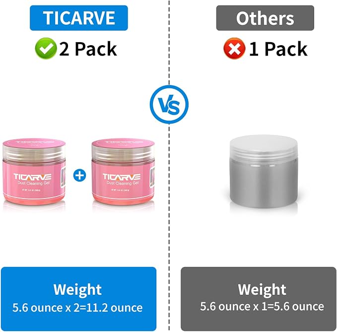 TICARVE 2Pack Cleaning Gel Car Putty Car Clean Putty Gel Auto Tools Car Interior Cleaner Car Cleaner Car Cleaning Slime Car Assecories Keyboard Cleaner Rose (320g/11.2oz) - Image 9