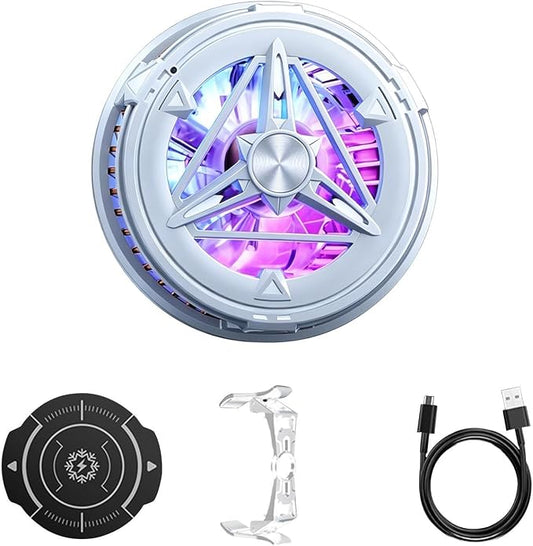 Phone Cooling Fan Plug-in – Portable Semiconductor Magnetic Cooler, Temperature Display&Light Laptops Tablet, Home Vlogging Outdoor Live Streaming | Laptops Tablet Home Vlogging Outdoor Live Stre by Unknown