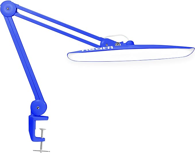 Neatfi XL 2200 Lumens 24W LED Desk Lamp – Shadow-Free Task Lighting | 4-Level Dimming | Home Office & Crafts Use | 20-Inch Wide Head (Sapphire Blue, Non-CCT with Clamp) by Neatfi