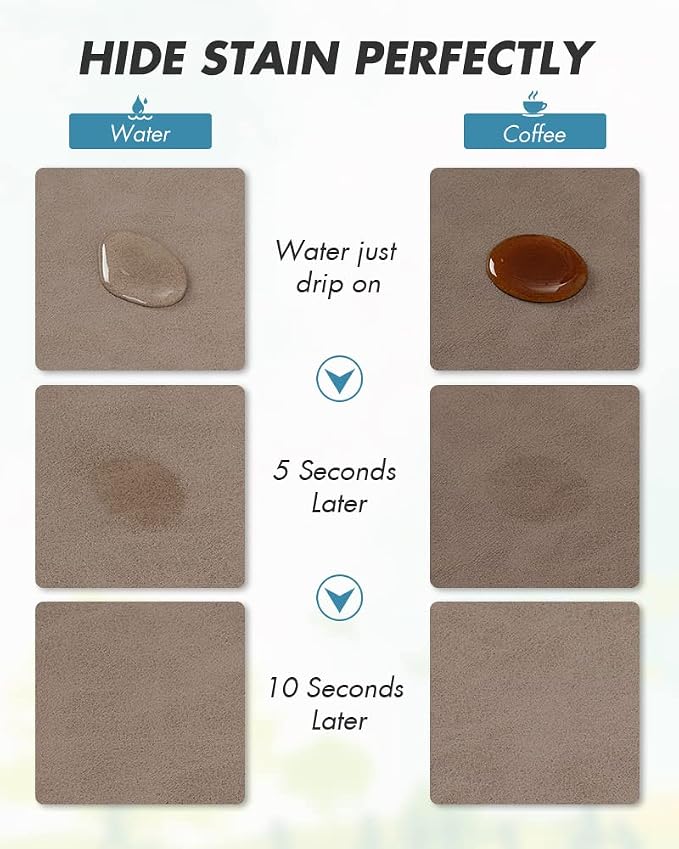 AMOAMI-Coffee Mat Hide Stain Rubber Backed Absorbent Dish Drying Mat for Kitchen Counter-Coffee Bar Accessories Fit Under Coffee Maker, Espresso Machine, Pot, Dish Rack Brown 1624 - Image 2
