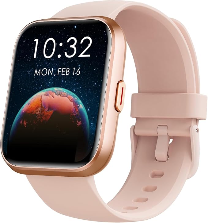 Tensky Smart Watch for Women Android & iPhone, Alexa Built-in, 1.8" Touch Screen Fitness Tracker with Answer/Make Calls, 3ATM Waterproof Heart Rate/Sleep/SpO2 Monitor, Pedometer, 100+ Sport Modes by Tensky